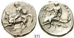 ss+ 340,- ITALIEN-KAMPANIEN, CALES 370 Bronze 21 mm 265-240 v.chr. 7,09 g. Kopf des Apollo l.