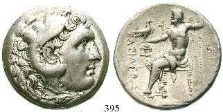 Stempelfehler, vz 450,- 391 Tetradrachme 250-175 v.chr., Mesembria. 17 g. Kopf des Herakles r.