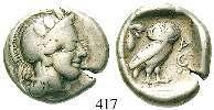 chr. 2,46 g. Kopf des Zeus r. mit Lorbeerkranz / Monogramm der Achäischen Liga, in den Winkeln Y L A E; das Ganze im Lorbeerkranz.
