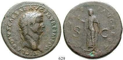 herrliche schwarzgrüne Patina, bemerkenswertes Portrait. belegt, vz 650,- 625 Cu-As 50-54, Rom. 9,08 g. Kopf r.
