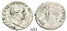 belegt, ss-vz 650,- 649 Vitellius, 69 Denar 69, Tarraco. 2,91 g. Kopf l.