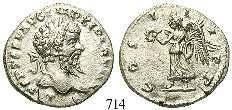 713 Septimius Severus, 193-211 Denar 196-197, Laodicea. 3,57 g. Kopf r.