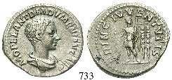 ss-vz 140,- 730 Macrinus, 217-218 Denar 217, Rom. 4,06 g. Gepanzerte Büste r.