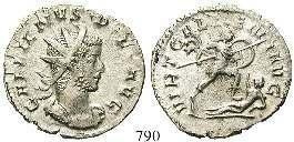 Rs. dezentriert, ss+/ss 350,- 789 Antoninian 251-253, Rom. 3,31 g. Drapierte und gepanzerte Büste r.