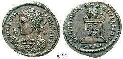 Romulus verstarb jedoch bereits im darauffolgenden Jahr und wurde nach seiner Konsekration im auf dem Revers dargestellten Rundtempel beigesetzt.