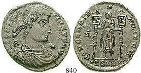 vz 395,- 845 Julianus II., 360-363 Bronze 29 mm 360-363, Thessalonika. 8,19 g. Drapierte und gepanzerte Büste r.