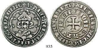 Prägeschwäche im Zentrum, vz+ 320,- LÖWENSTEIN, LÖWENSTEIN-WERTHEIM 940 Johann I., 1373-1407 Pfennig. 0,49 g. Auf Würzburger Schlag.