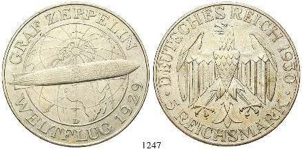 ss-vz 95,- 1238 5 Reichsmark 1929, E. Meißen. J.339.