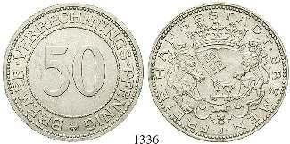 BREMEN 1336 50 Verrechnungspfennig o.j.