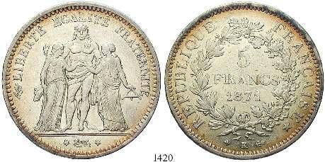 , vz-st 400,- 1423 10 Francs 1937. Marianne. Gad.