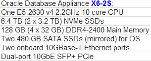 ODA X6-2 X6-2S, X6-2M geht mit Standard Edition 2 auch! X6-2S ca. 15,5K X6-2M ca.