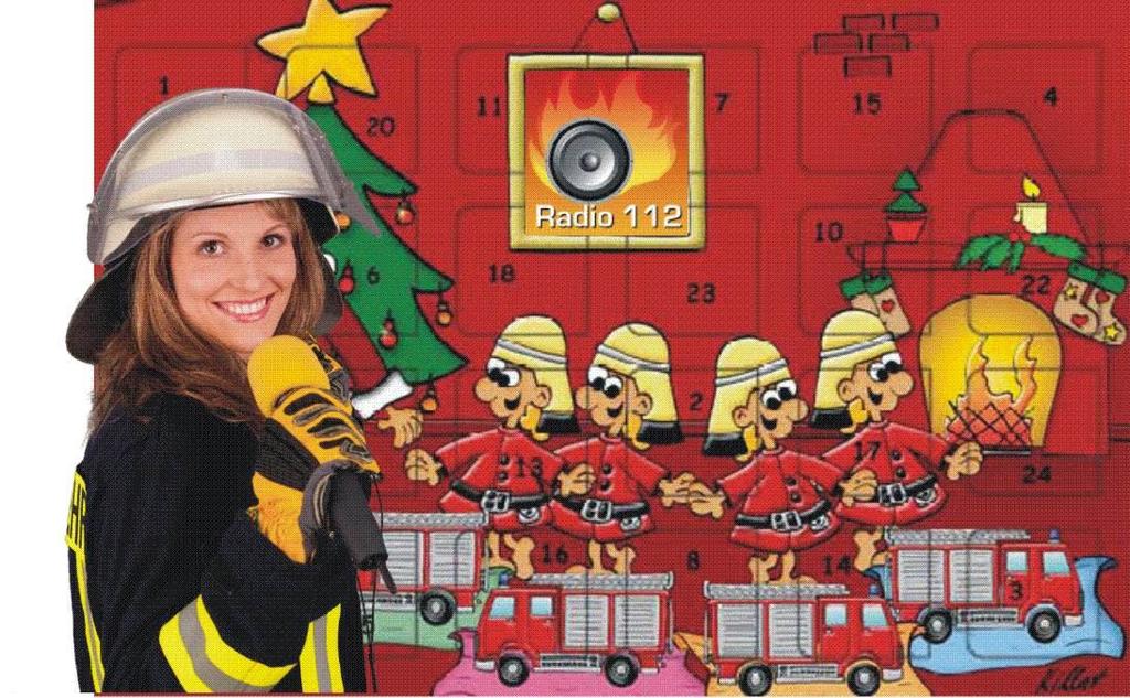 - Feuerwehr Advendskalender Ab Dienstag geht es los, der große RADIO 112 Feuerwehr Advendskalender In Zusammenarbeit mit dem Hamburger Feuerwehr Shop öffnen wir JEDEN TAG ein neues Türchen mit einem