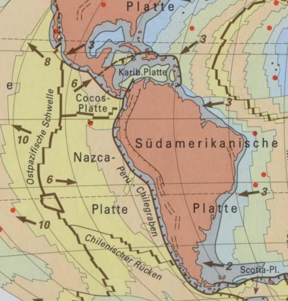 Geographie 1. Tektonik 1.a Abbildung tektonische Karte (Aus: SWA S. 167, mit ergänzter Profillinie A-B) Pkte Min.