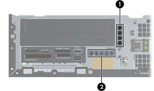 Ein- und Ausbauen von Laufwerken Beachten Sie die folgenden Hinweise, wenn Sie zusätzliche Laufwerke in Ihren Computer einbauen: Das primäre serielle ATA (SATA)-Festplattenlaufwerk muss mit dem