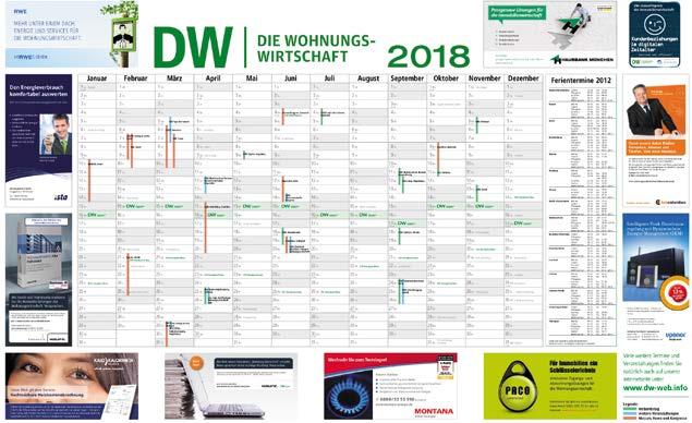 Sonderpublikationen 10 1 10 2 9 Wandkalender 2018 Der großformatige und übersichtliche Wandkalender informiert die Leser über die wichtigen Termine und Veranstaltungen.