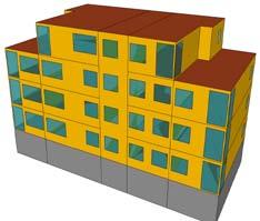 Bild 2 Mustergebäude Einfamilien- und Mehrfamilienhaus (Neubau / Bestandssanierung) Beim Neubaugebäude wird im Bereich der Fassade ein