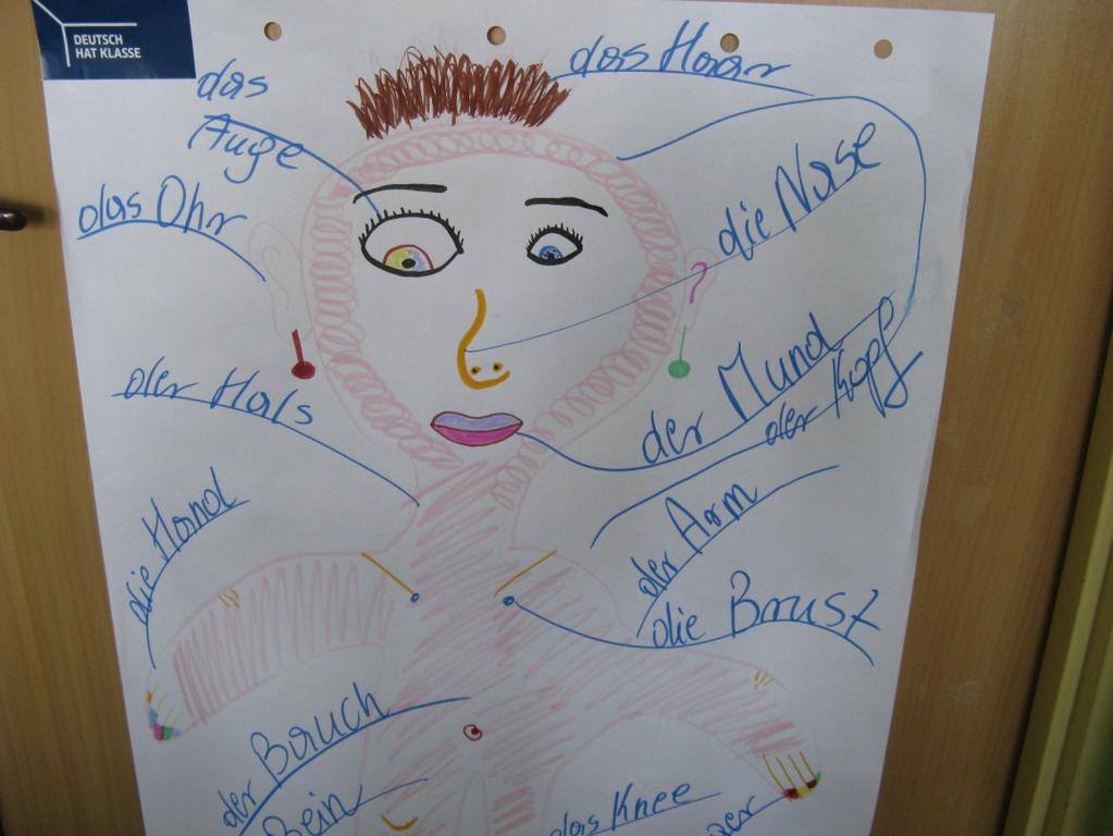 MONTAG 18 JANUAR Die Mädchen aus der Klasse I B haben einige Poster in der extra Deutschstunde gezeichnet. Sie werden sehr behilflich für uns.