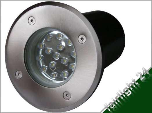 GS / F Zeichen Schutzart: IP67 Schutzklasse II Leuchtmittel: LED Verbrauch: 1,2W Alu-Druckguß / Glas de/fairlight24 TERRA RUND LED Maße (mm)