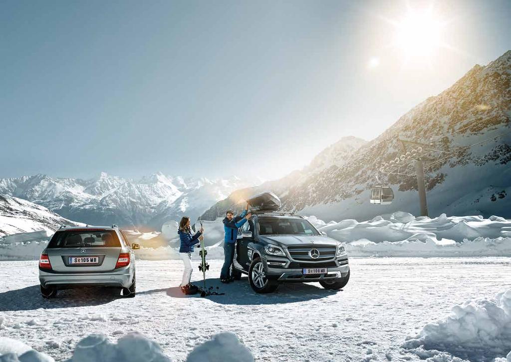 Der Winterurlaub kann beginnen. Mit den praktischen Mercedes-Benz Winter-Accessoires sind Sie ideal auf Ihren Winterurlaub vorbereitet.