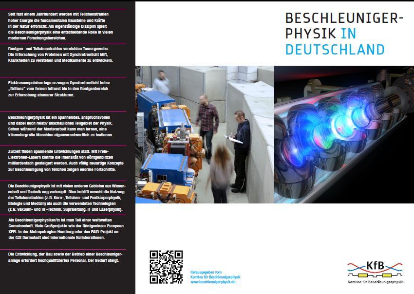Public Outreach: Flyer Beschleunigerphysik in Deutschland Entwurf: