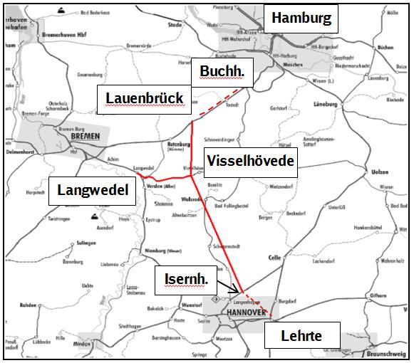 Die Trassenvarianten im Einzelnen Ursprüngliches Y (klassisch) In den Jahren 2000/2001 wurde für den dringend notwendigen Ausbau der Eisenbahninfrastruktur im Korridor Hamburg / Bremen - Hannover ein