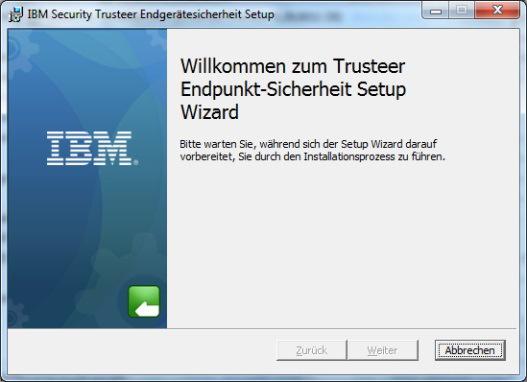 Ihnen wird dann der Willkommensbildschirm von IBM Security Trusteer angezeigt.