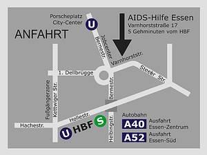 Wegbeschreibung: AIDS-Hilfe Essen e.v. Varnhorststr. 17, 45127 Essen Telefon: 0201-10 537 00 Email: info@aidshilfe-essen.