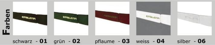 5 Farben - Scharnier aus Stahl mit Stopper und teflonisierten Schrauben - Nasen-pads und Endstücke in