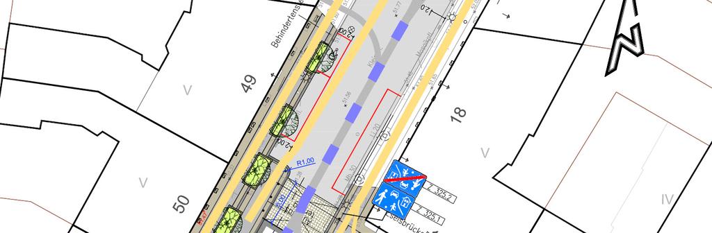3. Greifenhagener Straße Analyse Flächennutzung Fahrbahn mit einer Mindestbreite von 3 m in der Mittelachse
