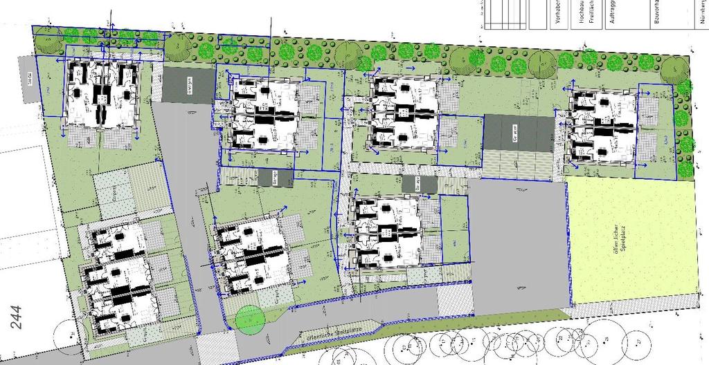 Planungsansatz Baugebiet Höfles Anschluss der Dachflächen
