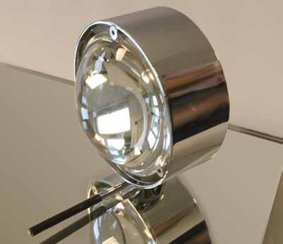 Puk Mirror & Puk Mirror»+«Spiegelaufbauleuchte, Hochvolt Halogen oder LED Power, dimmbar, Mirror»+«Kopf drehbar mit Verstellstift.