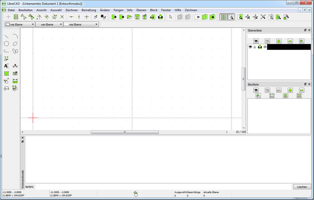 Als Alternative zum AutoCAD der Firma Autodesk können auch andere Computerprogramme, die dxf / dwg Dateien anzeigen und speichern können, verwendet werden, beispielsweise das LibreCAD. 3.