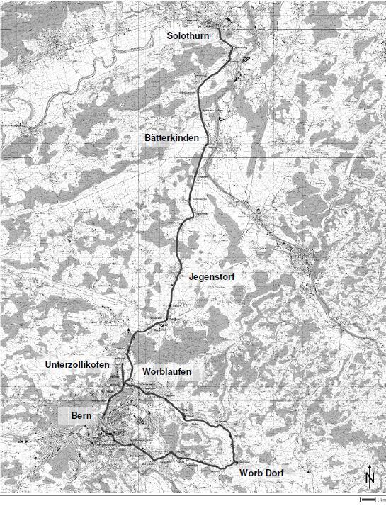 Fachtagung - NetzBe Streckennetz Strecken / Linien: Solothurn-Bern / RE, S8 Worb Dorf-Worblaufen(-Bern) / S7 Unterzoll.