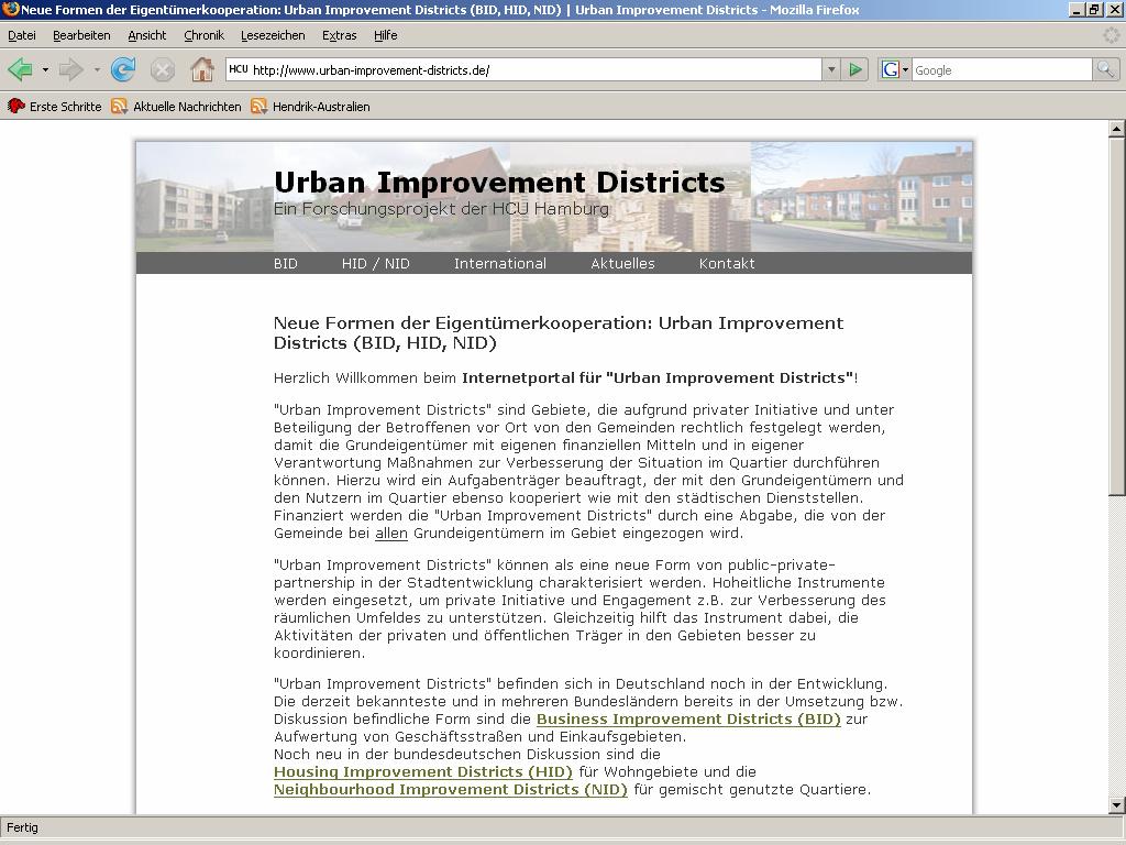 www.urban-improvement-districts.de www.housing-improvement-districts.de www.neighbourhood-improvement-districts.