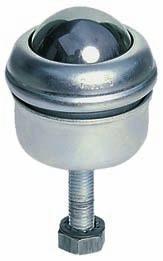 Housing bright zinc plated steel or stainless steel. Steel, nylon (N) or stainless steel (R) load ball.