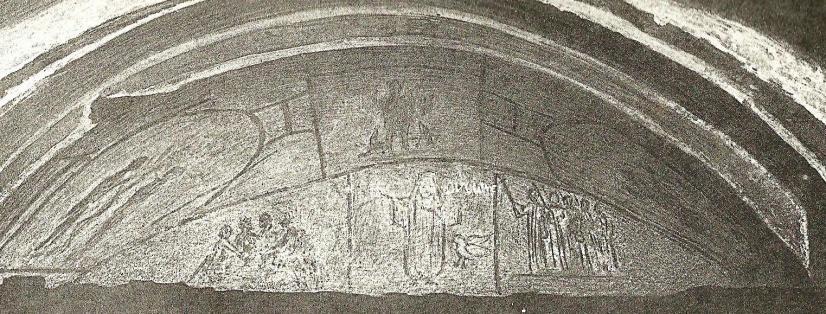 32) Folgendes dargestellt: in der Bildmitte steht Christus und zu seinen Seiten befinden sich je fünf weibliche Figuren.