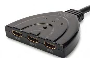 HDMI SWITCHES, ULTRA HD 4K PRESENTATION SOLUTIONS DIGITUS UHD HDMI Switch (Pigtail), 3x1 Entdecken Sie das volle Potenzial von 4K UHD - Unterstützt Ultra HD 4K2K (60 Hz) Bequemes Wechsel zwischen bis