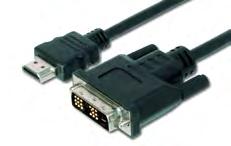 DisplayPort adapter cable, DP - DVI (24+1), M/M, w/interlock, DP 1.
