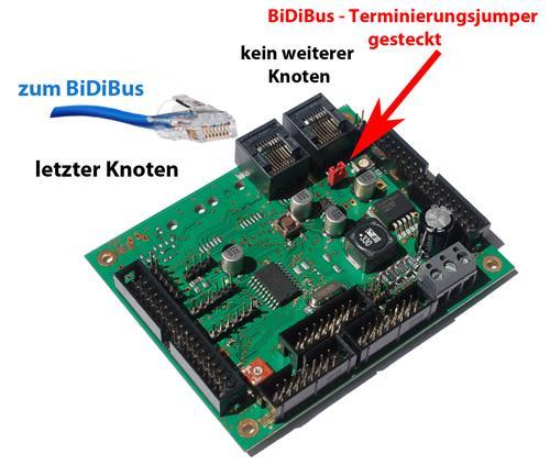 6. Terminierung des BiDiBus Der BiDiBus besteht aus einer RS485-2 Draht Verbindung die speziell für Hochgeschwindigkeits- Datenübertragungen über große Entfernungen entwickelt worden ist und eine
