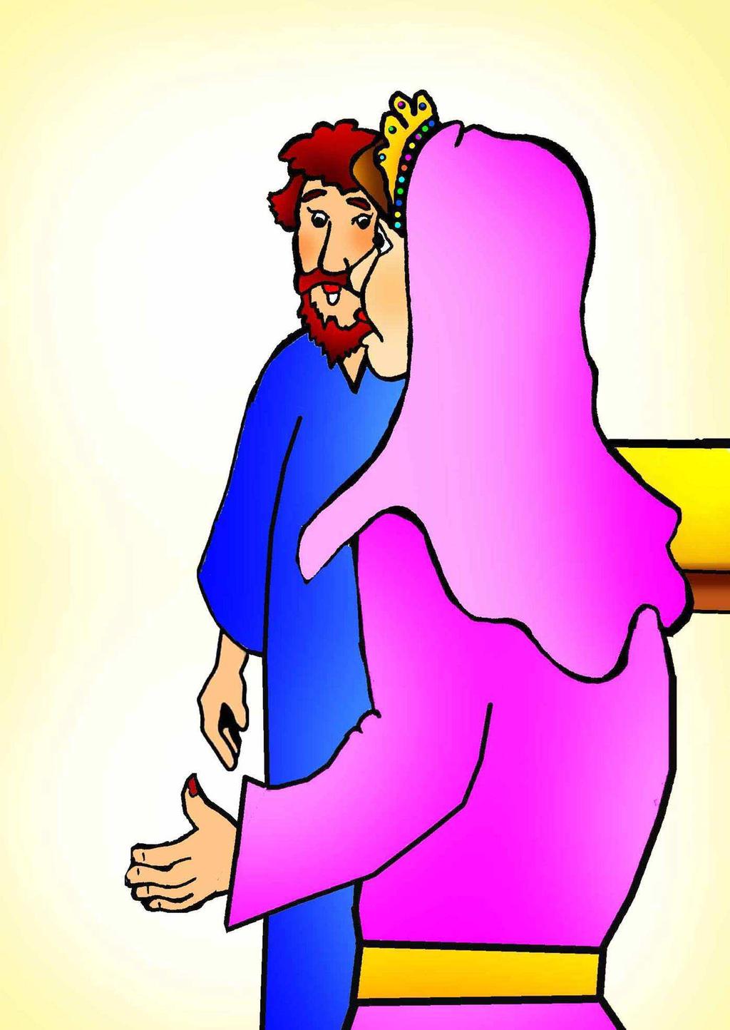 Illustrationsbild 3 Aber Haman trat vor und bat die Königin Ester um sein Leben, denn er sah, dass sein Unglück