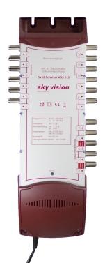 -Nr.1314043 EAN:4043745935127 Multischalter 5/16 SVS  V1516 MSH Art.-Nr.5504205 EAN:4043745915167 V2194 / V1096 / V3908 / V1916 Multischalter mit integriertem Netzteil Sky Vision 9 Eingänge: 8 x SAT + 1 x Terr.
