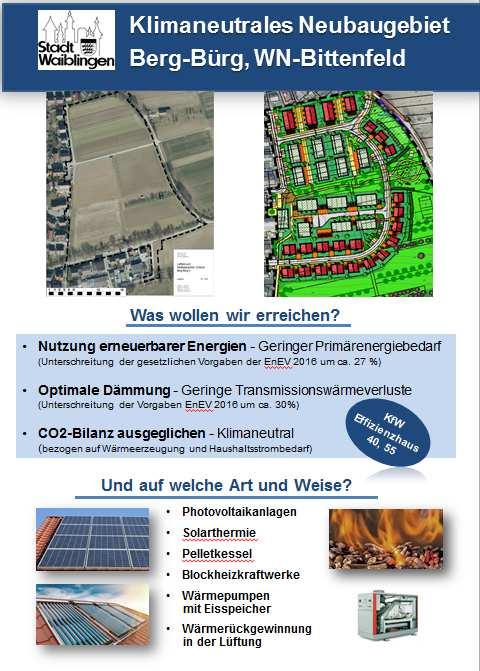 Wohnbebauung Wasen, Feuerwehrgerätehaus Neustadt, Kindergarten Krautgässle (Nullenergiehaus) energetische Festsetzungen in B-Plänen 50% der
