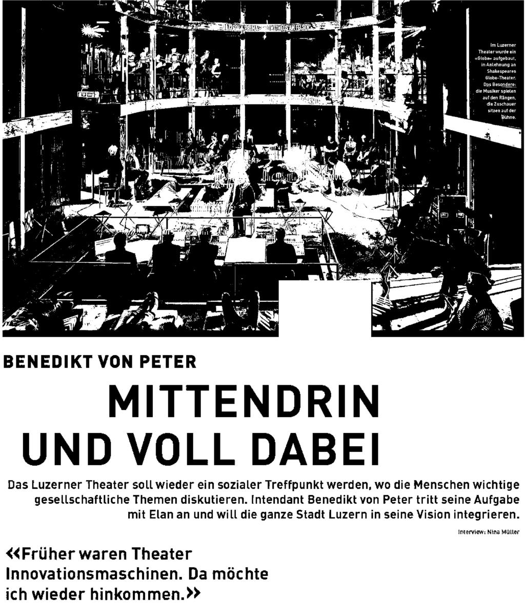 Event. / Im Lusernr Theater wurde eien Alobes aufgebaut, in Anlehnung an Shakespeares Globe-Theater.