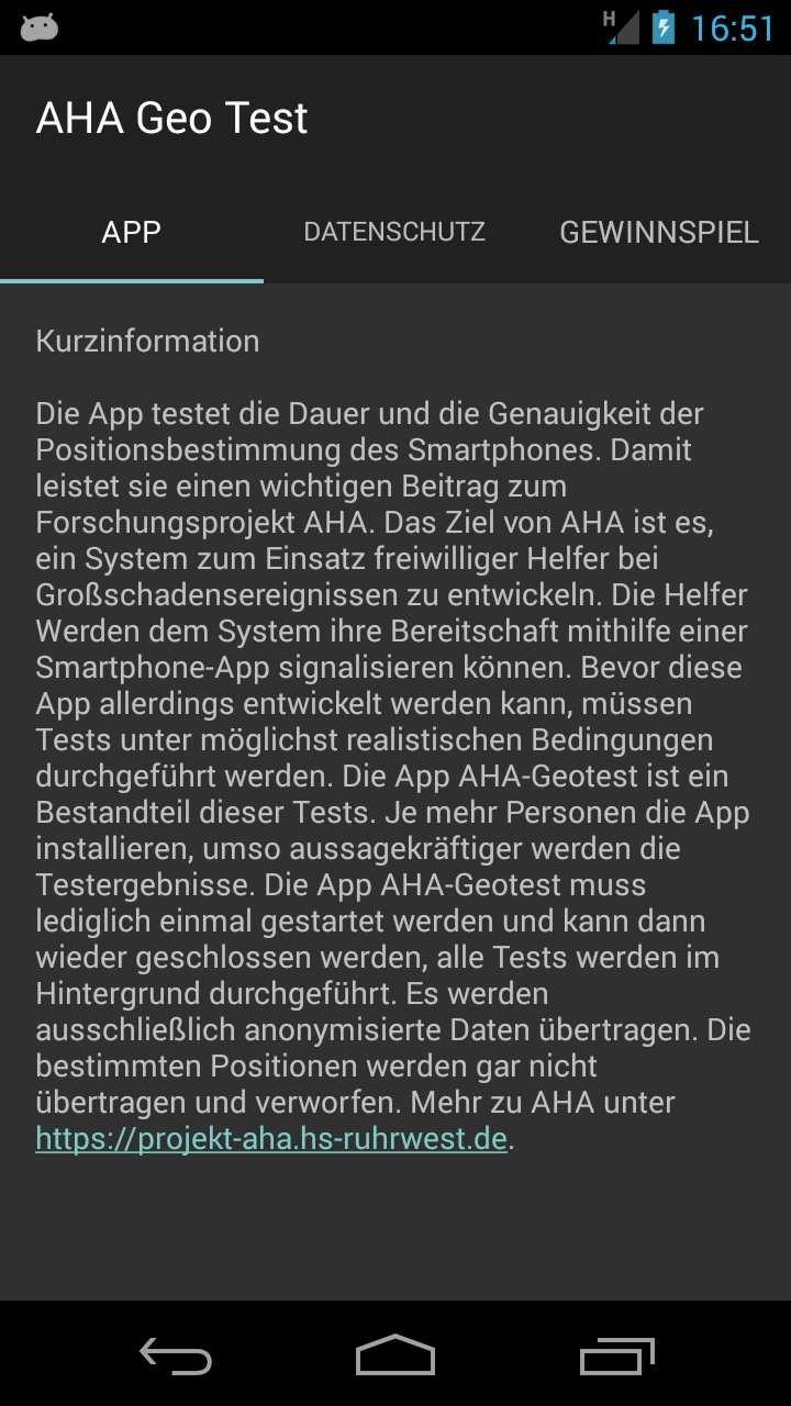 Android-App für Massentest Ziel (u. a.