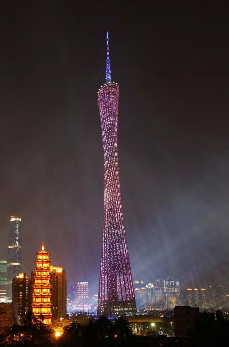 Der konstruktive Bauingenieur arbeitet im Hochbau Canton Tower, Guangzhou Höhe: 600