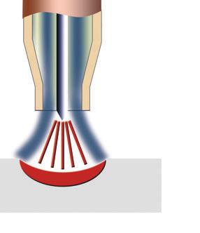 93 WIG-Schweißen Der Lichtbogen, der die notwendige Schmelzwärme erzeugt, brennt zwischen einer nicht abschmelzenden Wolfram-Elektrode und dem Werkstück (WIG = Wolfram-Inert-Gas).