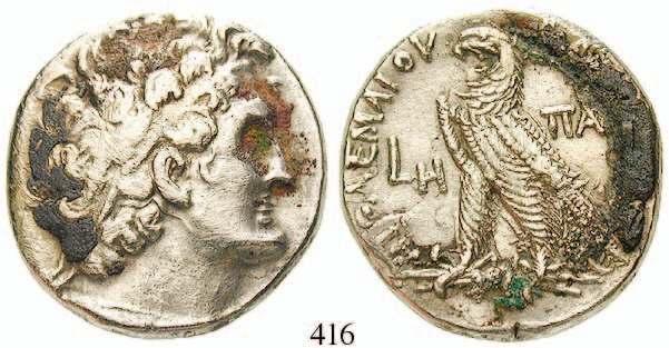 , Alexandria. 70,70 g. Kopf des Zeus-Ammon r. mit Horn und Taenie / Zwei Adler stehen l.