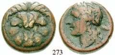 ss 290,- SIZILIEN, MAMERTINOI 277 Bronze 27 mm 288-278 v.chr. 16,20 g. Kopf des Ares r.