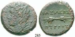 leicht belegt, ss+ 180,- 294 Hemidrachme 3.Jh.v.Chr. 1,40 g. Kopf der Tanit l. mit Kranz / Pferd steht r.