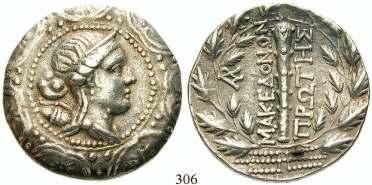 Philipp V. u. Perseus, 221-168 v.chr. Tetrobol 185-168 v.chr., Unbest. makedon. Mzst. 2,01 g.